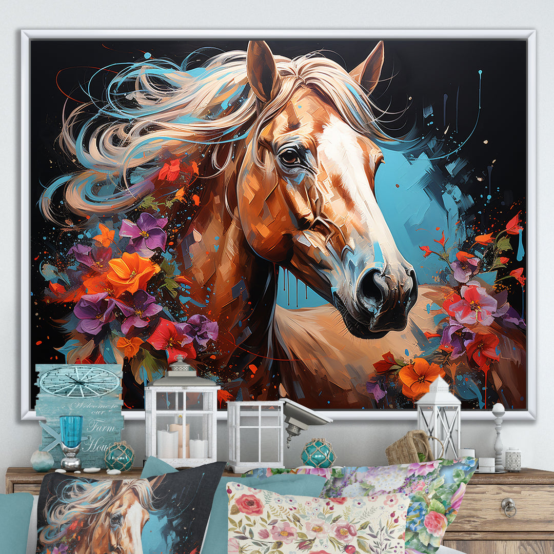 Horse Portrait Street Art - Horse Wall Decor