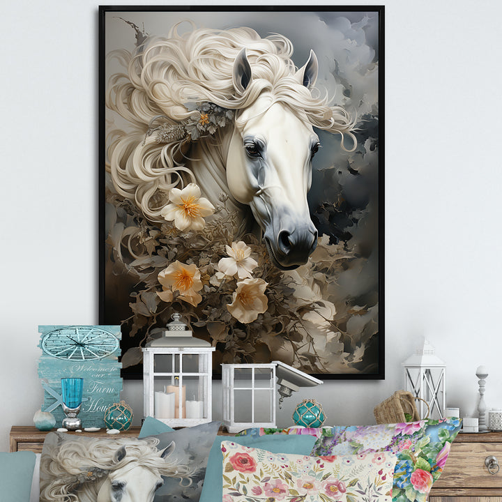 Blooming Surreal Equine Portrait - Horse Wall Art Prints