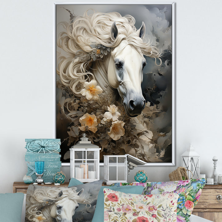 Blooming Surreal Equine Portrait - Horse Wall Art Prints
