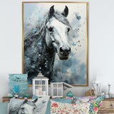 Surrealism Inspired Painting Showcasing A Horse - Gray Horse Wall Art