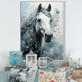 Surrealism Inspired Painting Showcasing A Horse - Gray Horse Wall Art