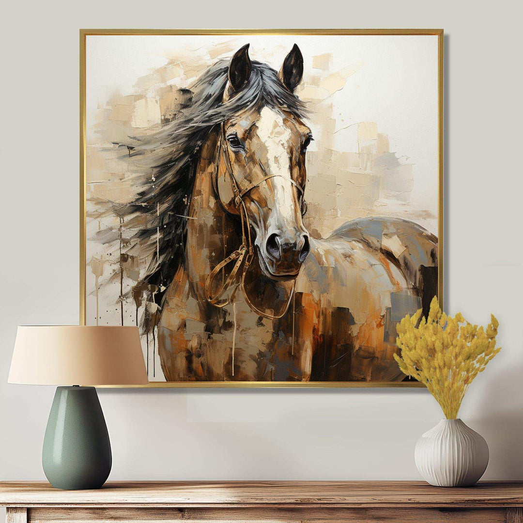 Horse Symbolic Freedom - Animals Canvas Wall Art