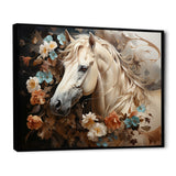 Blooming Horse Symbolism - Horse Framed Canvas Art