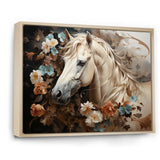 Blooming Horse Symbolism - Horse Framed Canvas Art