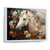 Blooming Horse Symbolism - Horse Framed Canvas Art