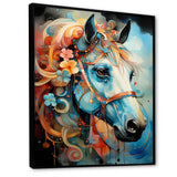 Whimsical Of A Flower Horse Cantering In Fog - Horse Wall Art Prints