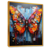 Street Art Colorful Butterfly - Multi-Color Butterfly Wall Art