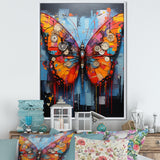Street Art Colorful Butterfly - Multi-Color Butterfly Wall Art