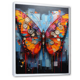 Street Art Colorful Butterfly - Multi-Color Butterfly Wall Art