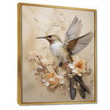 Fluttering Floral Hummingbird I - Animals Canvas Wall Art