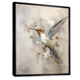 Fluttering Floral Hummingbird II - Animals Canvas Wall Art