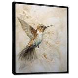 Fluttering Floral Hummingbird III - Animals Canvas Wall Art