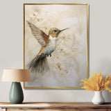 Fluttering Floral Hummingbird III - Animals Canvas Wall Art