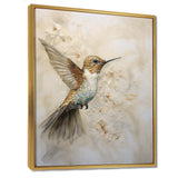 Fluttering Floral Hummingbird III - Animals Canvas Wall Art