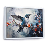 Hummingbird Floral Harmony - Hummingbird Large Canvas Wall Art