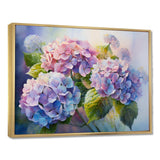 Pink And Purple Hydrangea Sunset - Floral Canvas Wall Art