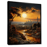 Jerusalem Sunset Dome Of The Rock - Spiritual Canvas Wall Art