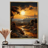 Jerusalem Sunset Dome Of The Rock - Spiritual Canvas Wall Art