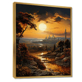 Jerusalem Sunset Dome Of The Rock - Spiritual Canvas Wall Art