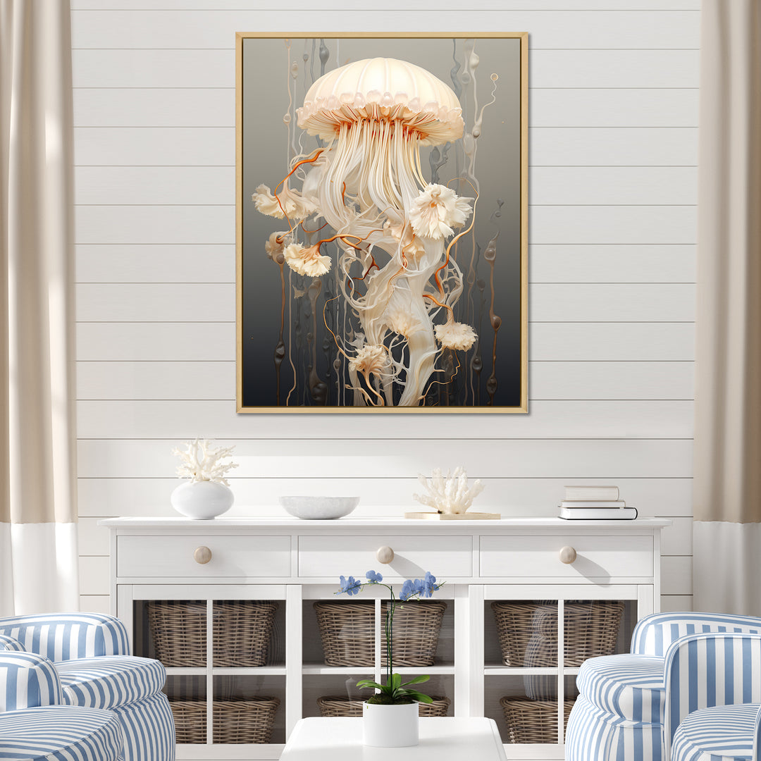 Minimalism Jellyfish Wonders - Jellyfish Living Room Wall Art