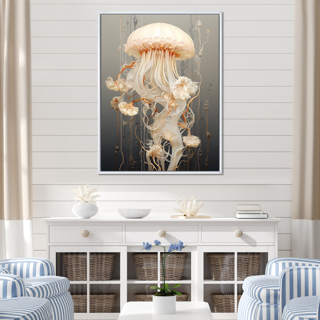 Minimalism Jellyfish Wonders - Jellyfish Living Room Wall Art