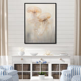 Minimalism White Jellyfish Dreams - Jellyfish Canvas Wall Art