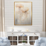Minimalism White Jellyfish Dreams - Jellyfish Canvas Wall Art