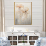 Minimalism White Jellyfish Dreams - Jellyfish Canvas Wall Art