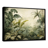 Vintage Jungle Landscape - Landscapes Canvas Wall Art