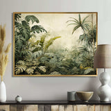 Vintage Jungle Landscape - Landscapes Canvas Wall Art