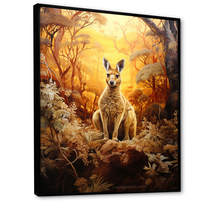 Kangaroo Portrait Ponder Bushland - Kangaroo Wall Art Prints