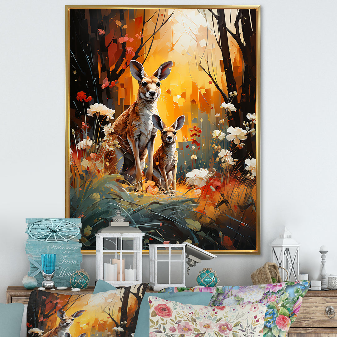 Kangaroo Eucalyptus Flower Oasis - Kangaroo Home Decor Art