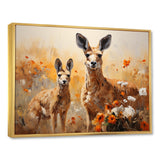 Kangaroo Golden Blooms Outback - Kangaroo Bedroom Wall Art