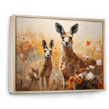 Kangaroo Golden Blooms Outback - Kangaroo Bedroom Wall Art