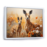 Kangaroo Golden Blooms Outback - Kangaroo Bedroom Wall Art