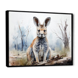 Minimalism Kangaroo Portrait - Kangaroo Canvas Wall Art