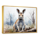 Minimalism Kangaroo Portrait - Kangaroo Canvas Wall Art