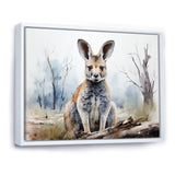 Minimalism Kangaroo Portrait - Kangaroo Canvas Wall Art