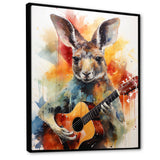 Colorful Kangaroo Playing Guitar - Kangaroo Wall Art Prints