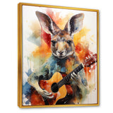 Colorful Kangaroo Playing Guitar - Kangaroo Wall Art Prints