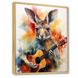 Colorful Kangaroo Playing Guitar - Kangaroo Wall Art Prints