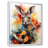 Colorful Kangaroo Playing Guitar - Kangaroo Wall Art Prints