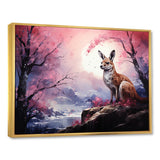 Moonlight Kangaroo Landscape - Pink Kangaroo Wall Art