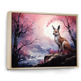 Moonlight Kangaroo Landscape - Pink Kangaroo Wall Art