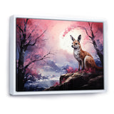 Moonlight Kangaroo Landscape - Pink Kangaroo Wall Art