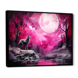 Moonlight Wolf Marvel - Pink Wolf Wall Art