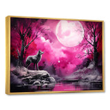 Moonlight Wolf Marvel - Pink Wolf Wall Art
