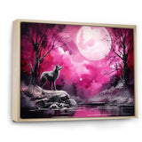 Moonlight Wolf Marvel - Pink Wolf Wall Art