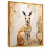 Minimal Charming Kangaroo - Kangaroo Large Canvas Wall Art