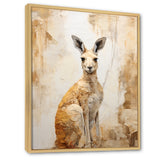 Minimal Charming Kangaroo - Kangaroo Large Canvas Wall Art